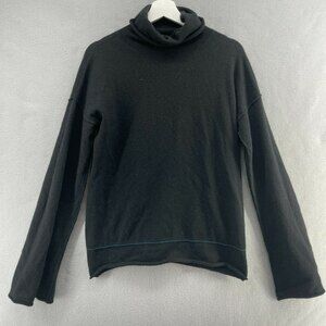 DEAR 100% Cashmere Turtle Neck Sweater Womens Medium Artsy Lagenlook Art To Wear